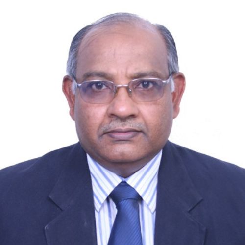 Professional headshot of Suryanarayanan N.S wearing a dark suit, light striped shirt, and blue tie against a plain white background.